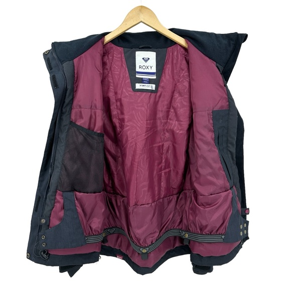 Roxy Black and Gray Floral Ski Jacket - Picture 2 of 11